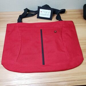 Victorinox Traveler Tote‎ Bag Red Canvas Black Trim Simple Carry All Swiss Army